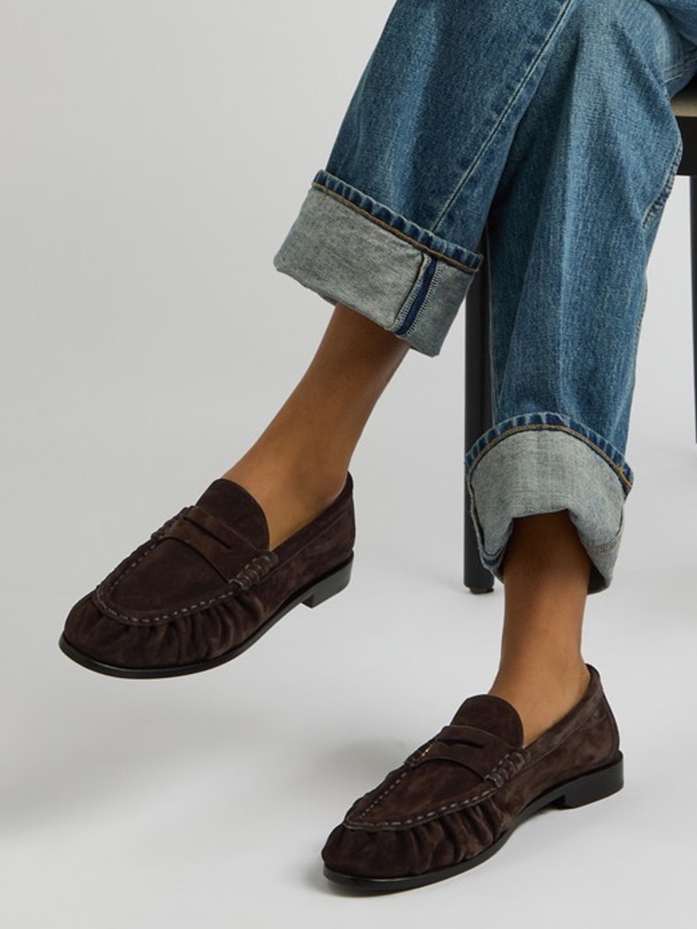 Saint Laurent YSL Le Loafer Cassandre Penny Loafers in Brown Suede - Size 37 NWT - Picture 4 of 16